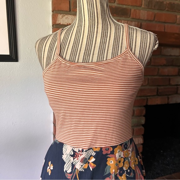 Pact Floral Print Fit n’ Flare Strappy Midi Dress in Blue Sz M - Picture 3 of 8